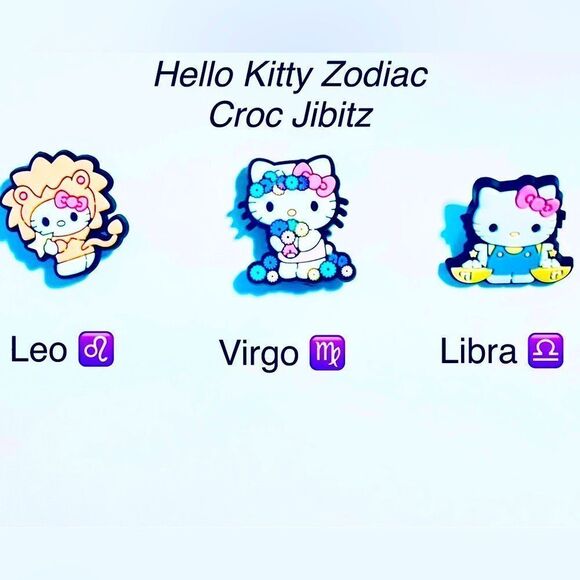 NWT HELLO KITTY ZODIAC CROC JIBITZ - *INDIVIDUALLY PRICED **BUNDLE & SAVE MORE!! - Picture 4 of 5